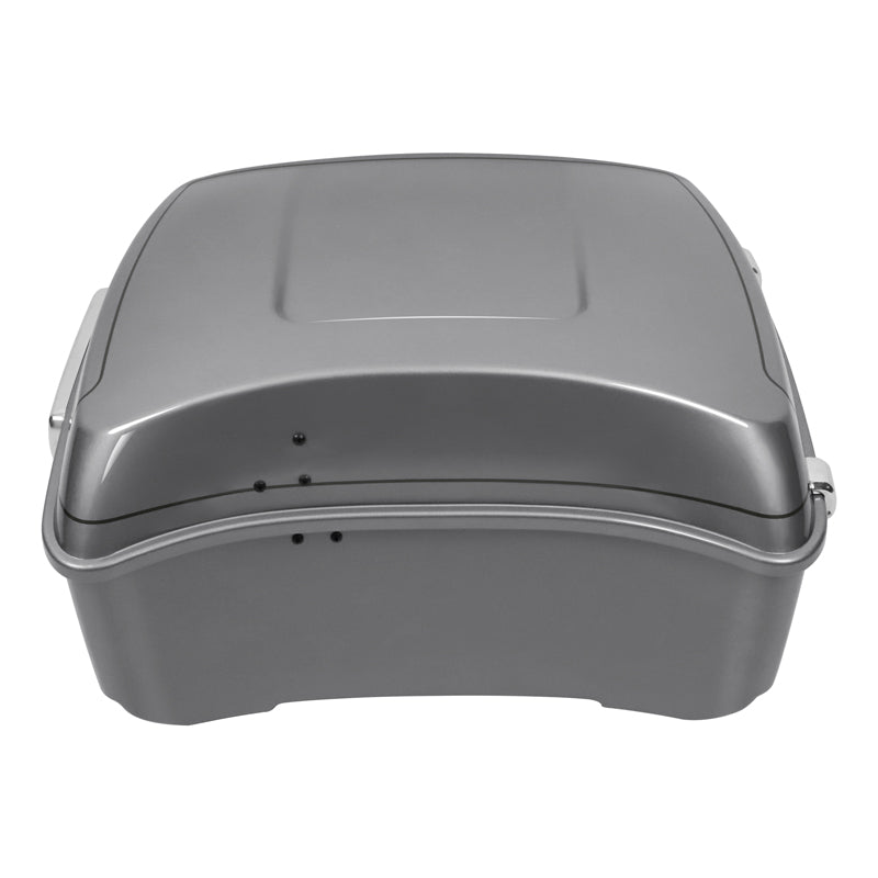 HR3 Dark Platinum Pinstripe 13.7" King Size Touring Trunk Luggage For 14-24 Harley Touring