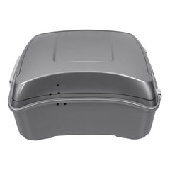 HR3 Dark Platinum Pinstripe 13.7" King Size Touring Trunk Luggage For 14-24 Harley Touring