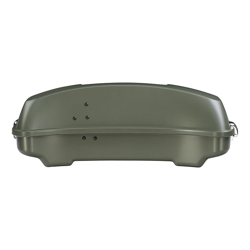 HR3 Deadwood Green Denim 5.5" Razor Style Touring Trunk Luggage For 14-24 Harley Touring