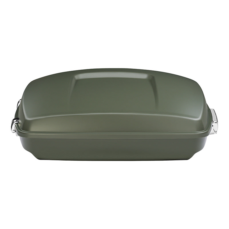 HR3 Deadwood Green Denim 5.5" Razor Style Touring Trunk Luggage For 14-24 Harley Touring