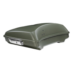 HR3 Deadwood Green Denim 5.5" Razor Style Touring Trunk Luggage For 14-24 Harley Touring