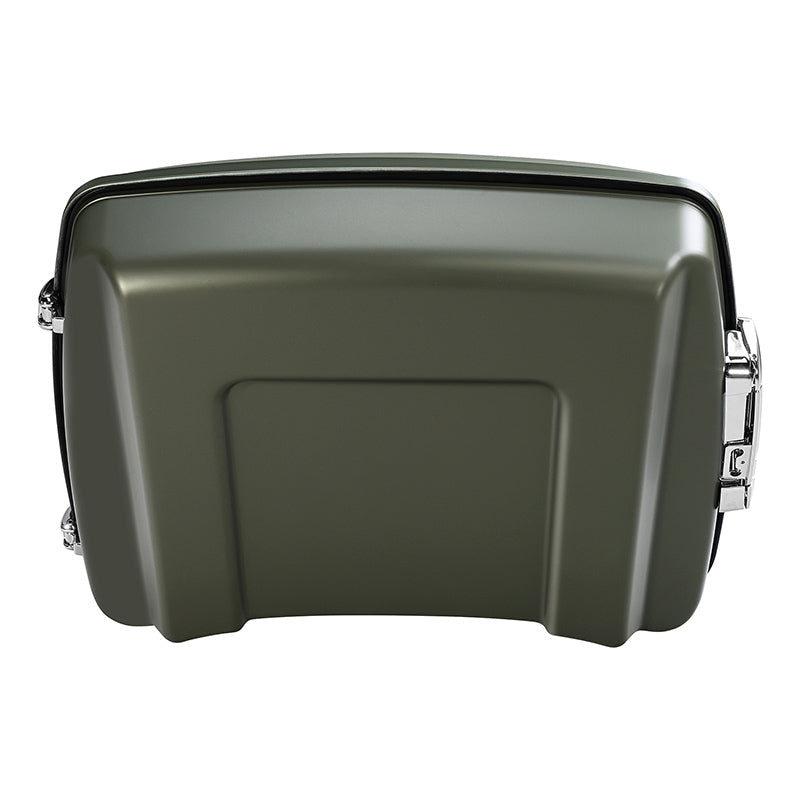 HR3 Deadwood Green Denim 5.5" Razor Style Touring Trunk Luggage For 14-24 Harley Touring