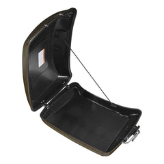 HR3 River Rock Gray 5.5" Razor Style Touring Trunk Luggage For 14-24 Harley Touring