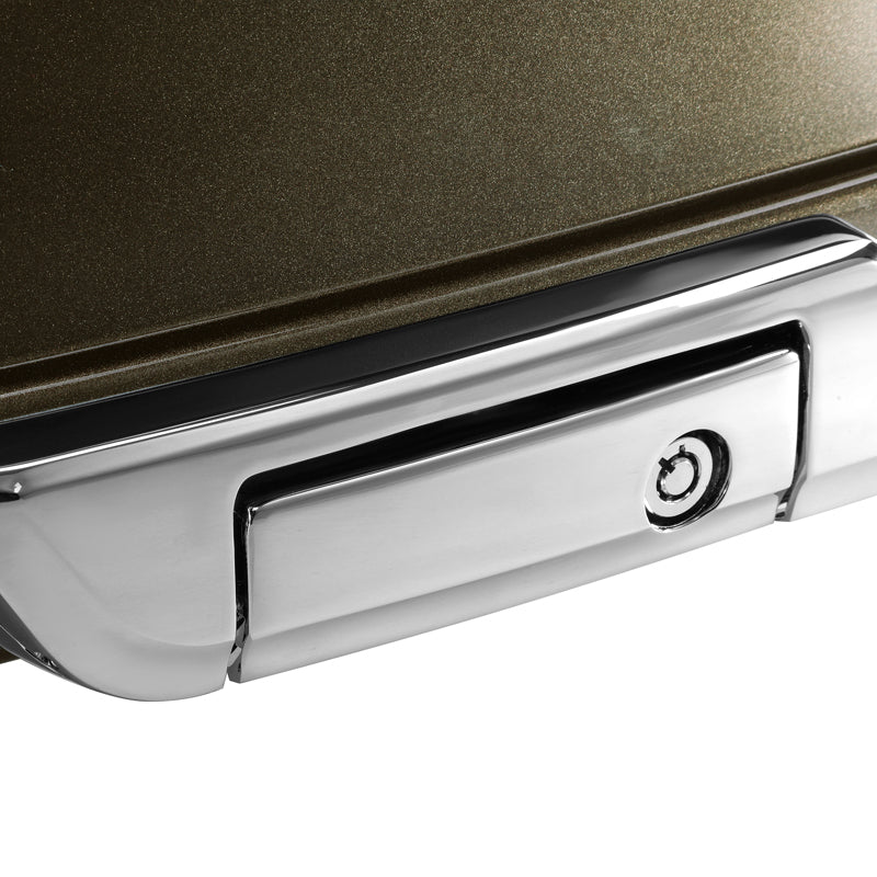 HR3 River Rock Gray 5.5" Razor Style Touring Trunk Luggage For 14-24 Harley Touring