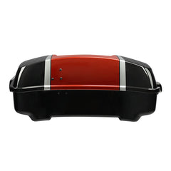HR3 Sunset Orange / Sunset Black Fade 10.7" Chopped Style Touring Trunk Luggage For 14-24 Harley Touring