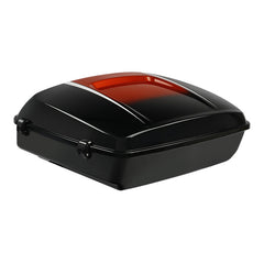 HR3 Sunset Orange / Sunset Black Fade 10.7" Chopped Style Touring Trunk Luggage For 14-24 Harley Touring