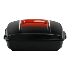 HR3 Sunset Orange / Sunset Black Fade 10.7" Chopped Style Touring Trunk Luggage For 14-24 Harley Touring