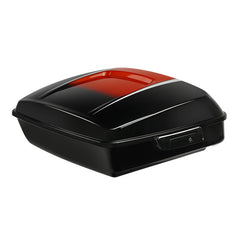 HR3 Sunset Orange / Sunset Black Fade 10.7" Chopped Style Touring Trunk Luggage For 14-24 Harley Touring