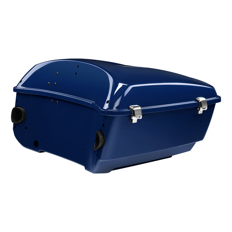 HR3 Bright Billiard Blue King Size Touring Trunk Luggage with Speaker Cut Outs For 14-24 Harley Touring