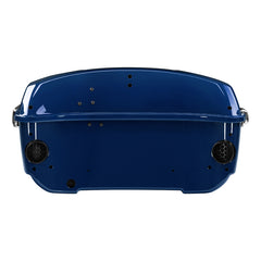 HR3 Bright Billiard Blue King Size Touring Trunk Luggage with Speaker Cut Outs For 14-24 Harley Touring