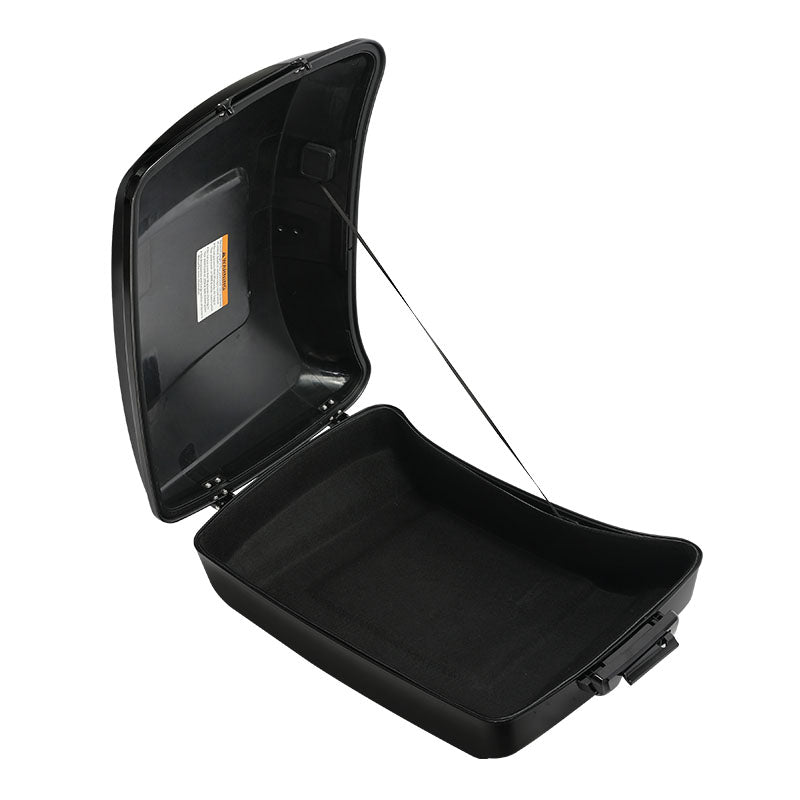 HR3 Sunset Orange / Sunset Black Fade 10.7" Chopped Style Touring Trunk Luggage For 14-24 Harley Touring