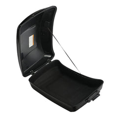 HR3 Sunset Orange / Sunset Black Fade 10.7" Chopped Style Touring Trunk Luggage For 14-24 Harley Touring