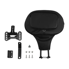C.C. RIDER Rider Backrest Phone Pocket 2 Up Seat Driver Backrest Pad For Harley Touring CVO Street Glide Road Glide Electra Glide Road King, 1988-2025