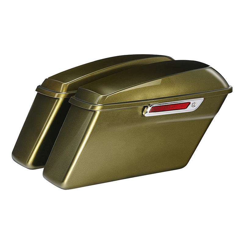 HR3 Olive Gold Hard Saddlebags (Regular) For 14-23 Harley Touring