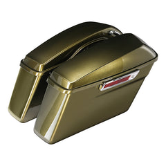 HR3 Olive Gold Hard Saddlebags (Regular) For 14-23 Harley Touring