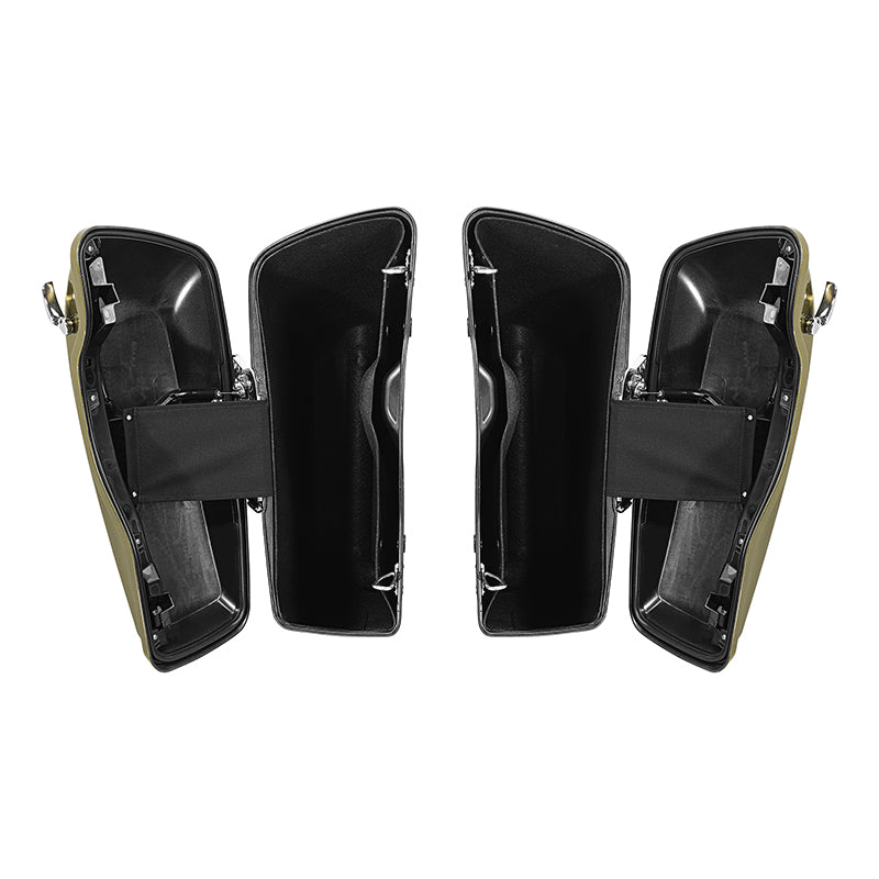 HR3 Olive Gold Hard Saddlebags (Regular) For 14-23 Harley Touring