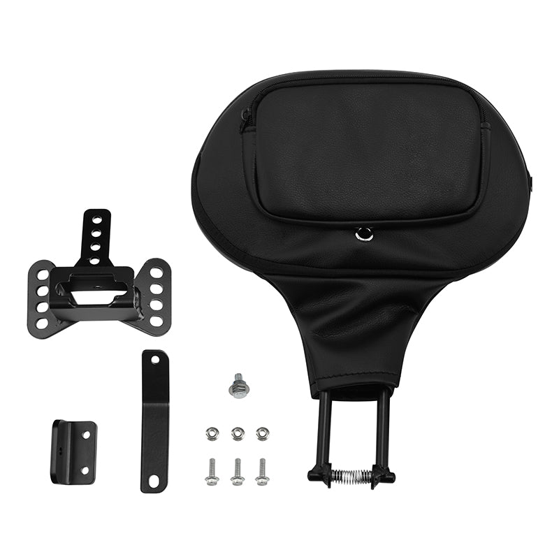 C.C. RIDER Rider Backrest 2 Up Seat Driver Backrest Pad For Harley Touring CVO Road Glide Electra Glide Road King Street Glide, 1988-2025