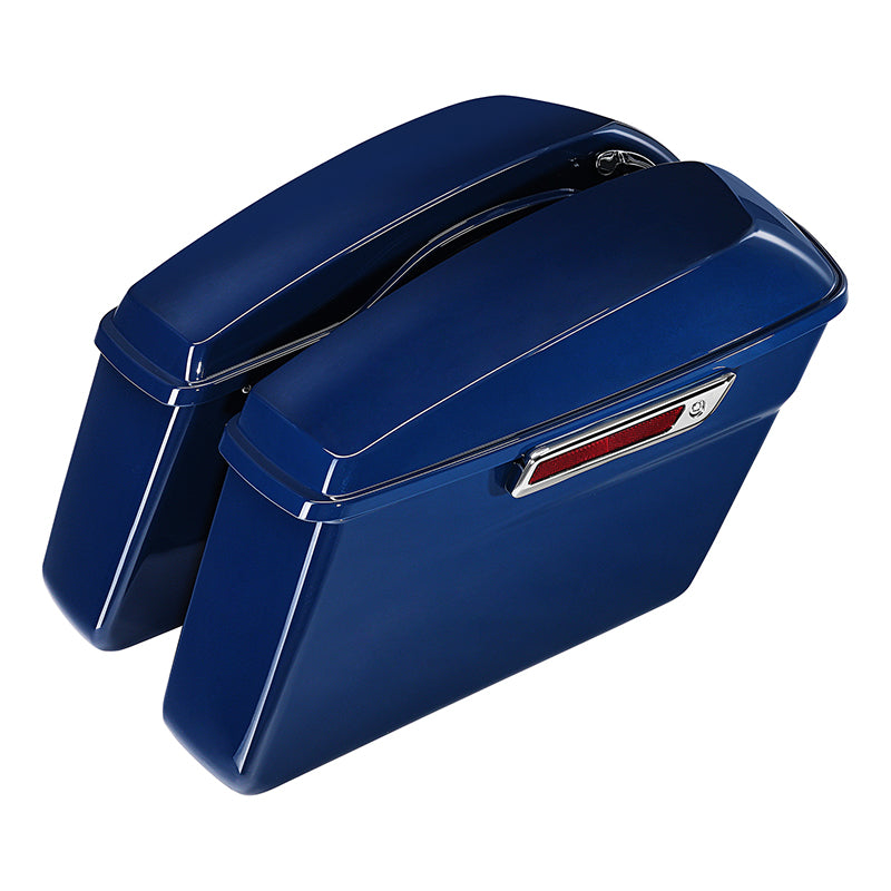 HR3 Bright Billiard Blue Hard Saddlebags (Regular) For 14-23 Harley Touring