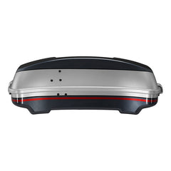 HR3 Charred Steel & Lightning Silver 5.5" Razor Style Touring Trunk Luggage For 14-24 Harley Touring