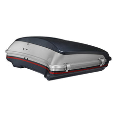 HR3 Charred Steel & Lightning Silver 5.5" Razor Style Touring Trunk Luggage For 14-24 Harley Touring