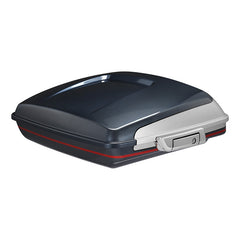 HR3 Charred Steel & Lightning Silver 5.5" Razor Style Touring Trunk Luggage For 14-24 Harley Touring