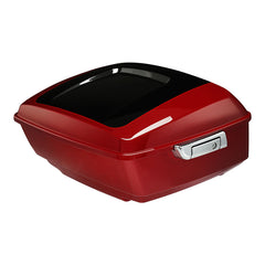 HR3 Billiard Red / Vivid Black 13.7" King Size Touring Trunk Luggage For 14-24 Harley Touring