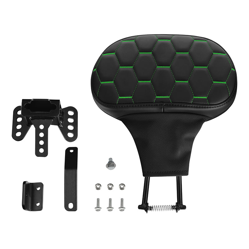 C.C. RIDER Rider Backrest 2 Up Seat Driver Backrest Pad For Harley Touring CVO Street Glide Road Glide Electra Glide Road King, 1988-2025