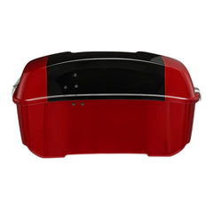 HR3 Billiard Red / Vivid Black 13.7" King Size Touring Trunk Luggage For 14-24 Harley Touring