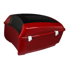 HR3 Billiard Red / Vivid Black 13.7" King Size Touring Trunk Luggage For 14-24 Harley Touring