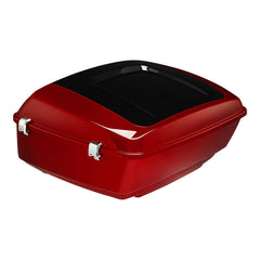 HR3 Billiard Red / Vivid Black 13.7" King Size Touring Trunk Luggage For 14-24 Harley Touring