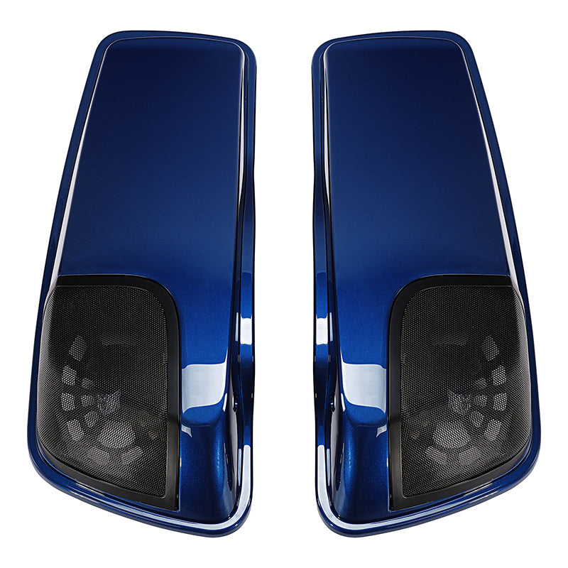 HR3 Superior Blue CVO Saddlebag Lids With 5" x 7" Speaker Cutouts For Harley Touring Models 2014-2023