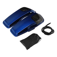 HR3 Superior Blue CVO Saddlebag Lids With 5" x 7" Speaker Cutouts For Harley Touring Models 2014-2023