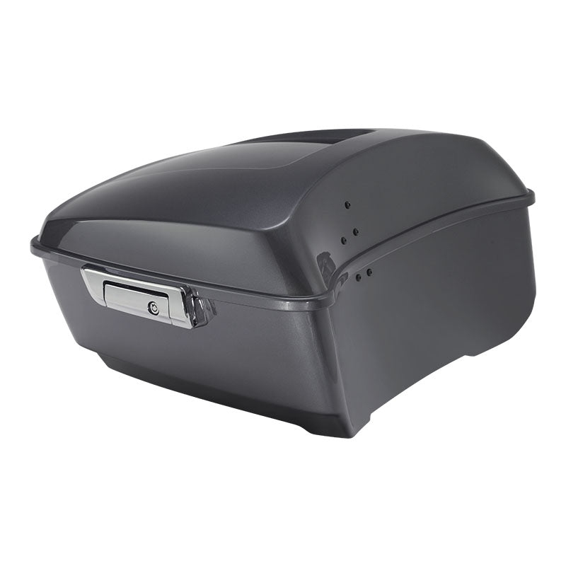 HR3 Gauntlet Gray Metallic 13.7" King Size Touring Trunk Luggage For 14-24 Harley Touring