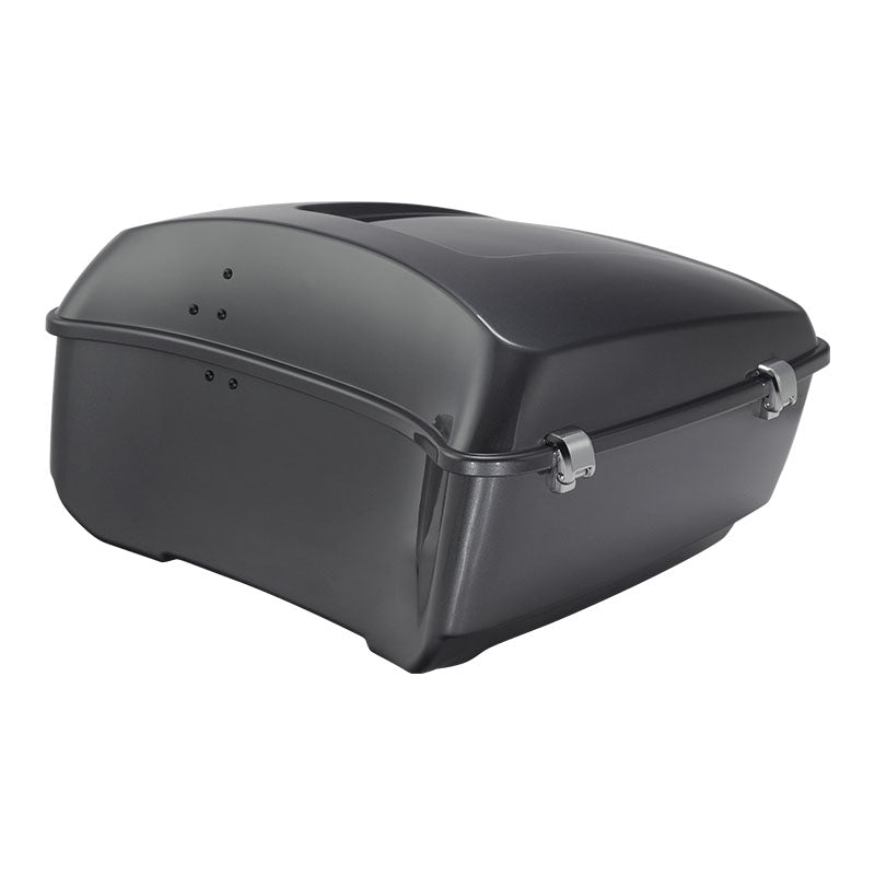 HR3 Gauntlet Gray Metallic 13.7" King Size Touring Trunk Luggage For 14-24 Harley Touring