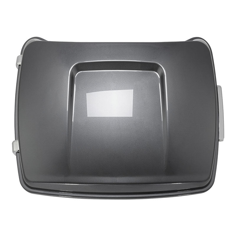 HR3 Gauntlet Gray Metallic 13.7" King Size Touring Trunk Luggage For 14-24 Harley Touring