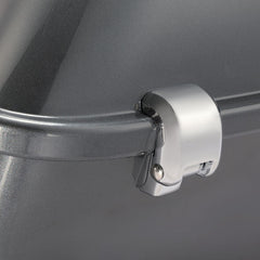 HR3 Gauntlet Gray Metallic 13.7" King Size Touring Trunk Luggage For 14-24 Harley Touring