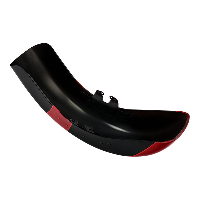 HR3 Starfire Black / Atomic Red Motorcycle 18" Wide Tire Front Mudguard Fender For Harley Touring Models 2014-2023