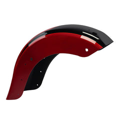 HR3 Starfire Black / Atomic Red Motorcycle Mudguard CVO STYLE REAR FENDER FOR Harley Touring 2014-2023