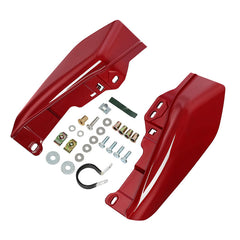 HR3 Starfire Black / Atomic Red Mid-Frame Air Deflectors For Harley Touring and Trike Models 09-24