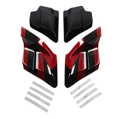 HR3 Starfire Black / Atomic Red CVO Stretched Side Covers 2017 CVO STREET GLIDE （FLHXSE）