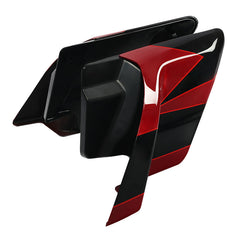 HR3 Starfire Black / Atomic Red CVO Stretched Side Covers 2017 CVO STREET GLIDE （FLHXSE）