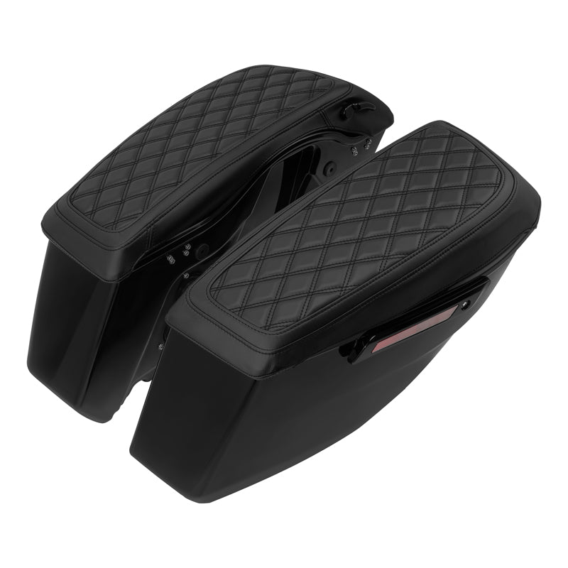C.C. RIDER Saddlebag Lid Covers Diamond Stitching Protect Saddlebags For Harley Touring CVO Street Glide CVO Road Glide 2023-2025
