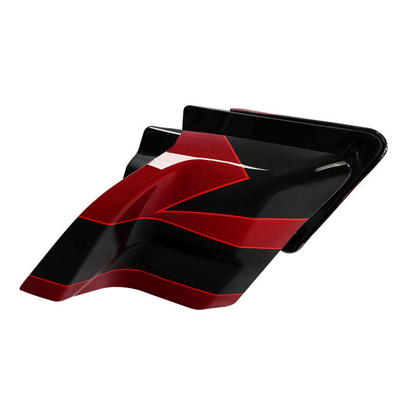 HR3 Starfire Black / Atomic Red CVO Stretched Side Covers 2017 CVO STREET GLIDE （FLHXSE）