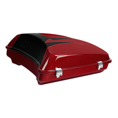 HR3 Starfire Black / Atomic Red 5.5" Razor Style Touring Trunk Luggage For 14-24 Touring