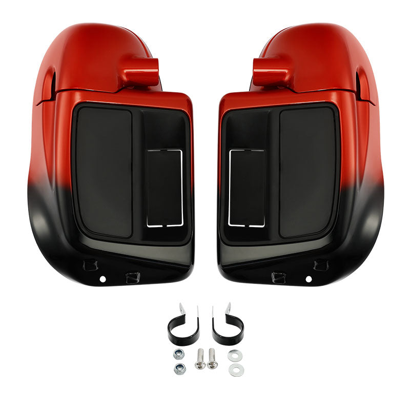 HR3 Sunset Orange / Sunset Black Fade Vented Lower Fairing Kit For Harley Touring models 2014-2024
