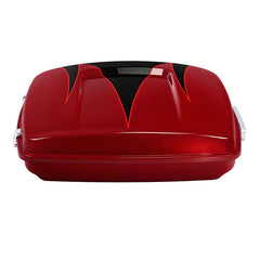 HR3 Starfire Black / Atomic Red 5.5" Razor Style Touring Trunk Luggage For 14-24 Touring