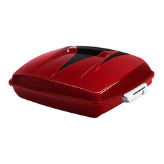 HR3 Starfire Black / Atomic Red 5.5" Razor Style Touring Trunk Luggage For 14-24 Touring