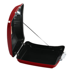 HR3 Starfire Black / Atomic Red 5.5" Razor Style Touring Trunk Luggage For 14-24 Touring