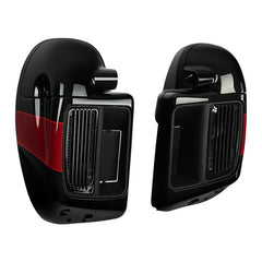 HR3 Starfire Black / Atomic Red Vented Lower Fairing Kit For Harley Touring Models 2014-2023 (Fits water cooled models)