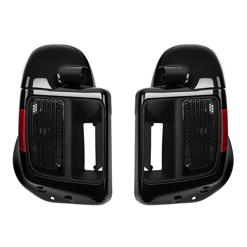 HR3 Starfire Black / Atomic Red Vented Lower Fairing Kit For Harley Touring Models 2014-2023 (Fits water cooled models)